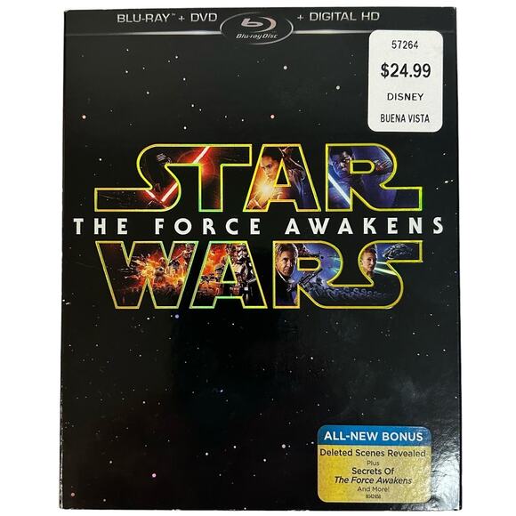 Star Wars: Episode VII: the Force Awakens (Blu-ray, 2015) With Deleted Scenes - Picture 1 of 6